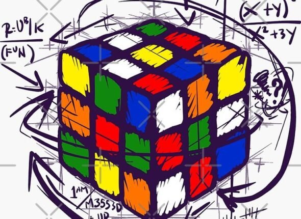 _Cubiks Math On Light_ Sticker for Sale by miftake _ Redbubble